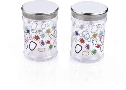 Utensilbay Plastic Storage Jar Container With Stainless Steel Lid & Spoon, Transparent & Multipurpose Storage Box For Dry Fruit,