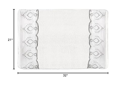 Popular Bath Collection Monaco, Bath Rug, White