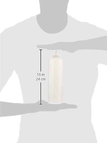 Winco 6-Piece Squeeze Bottles, 24-Ounce, Clear,Medium