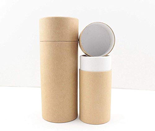 Glasstore Empty Kraft Paper Jar Tube Cardboard Boxes,Essential Oil Bottle Packaging Box Gift Paper Tube Packing Box With Lid Rou