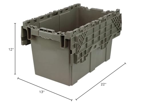 Quantum Storage Systems Qdc2213-12 Attached Top Distribution Container, 22'' X 13'' X 12'', Gray