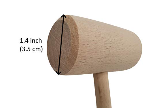 Bsang 8-Inch Large Wooden Crab Lobster Mallet, Seafood Hammers Shellfish Mallets, Wooden Hammer For Chocolate, Hammer Golf Tees,