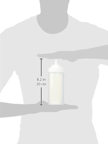 Winco Wide Mouth Squeeze Bottles, 16 Ounce, Clear, Medium, 6-Piece