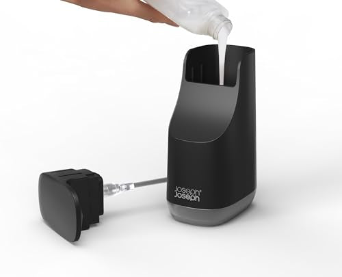 Joseph Joseph Bathroom Slim, Compact Soap Dispenser, Easy-Push Pump Head, Non Drip Nozzle, Fill-Level Window, Refillable, Matt B