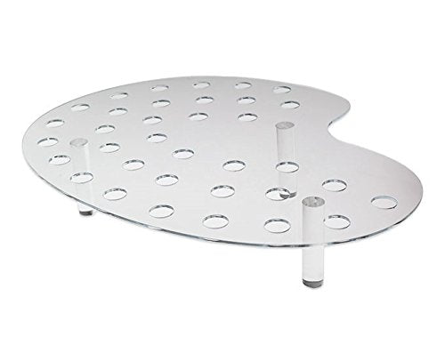 Source One 35 Slot Palette Display Stand For Mini Cones Multi Colored Acrylic - Food Grade (4 Pack, Clear)