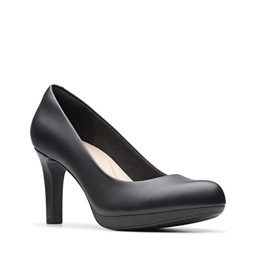 Clarks Womens Adriel Viola Dress Pump, Black Leather, 11 M Us