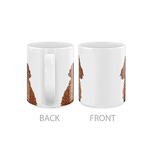 Mugbrew Cute Brown Toy Poodle Full Portrait Ceramic Coffee Mug Tea Cup, 11 Oz