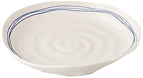 ?????? Set of 10 (Blue) Buckwheat Dishes, 8.7 x 1.4 inches (22.2 x 3.5 cm), 18.4 oz (520 g), Soba Udon Noodles, Japanese Tablewa