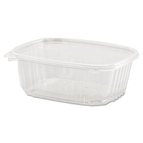 Genpak AD32 | 32oz Clear PET Hinged Deli Container | Recyclable, Made with up to 30% PostConsumer Content, BPA Free, Made in Th