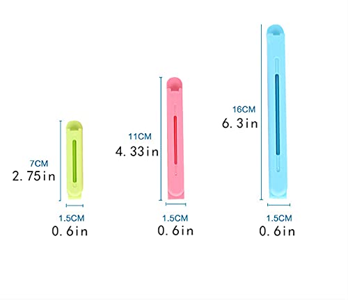 Hllmx 12 Pcs Plastic Sealing Clip, Fresh-Keeping Clip, Packing Bag Clip, Sealing Clip, Food Bag Clip, Storage Clip, Suitable For