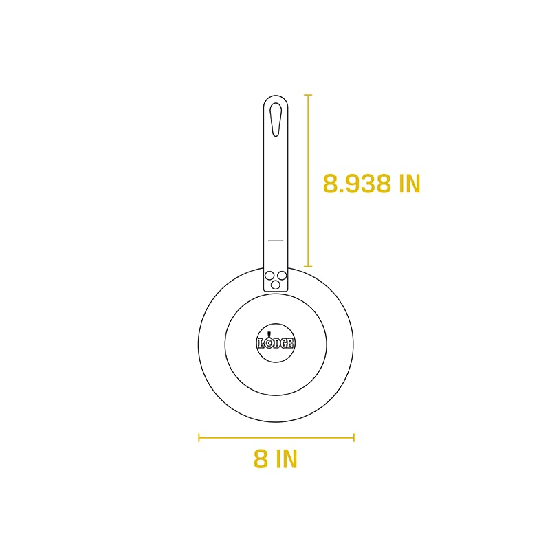 Lodge Carbon Steel Skillet, Pre-Seasoned, 8-Inch