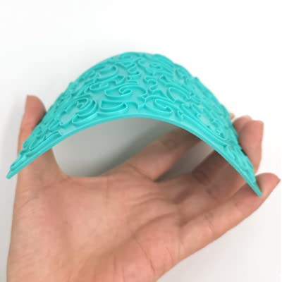 Gobaker Imprint Mat Set Gumpaste Flower Deisgn Press Mold Fondant Cake Embosser For Cupcake Top Decoration