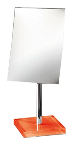 Gedy Ra2018-67 Rainbow Pedestal 2.5X Magnifying Mirror, 5'' L X 5.51'' W, Orange