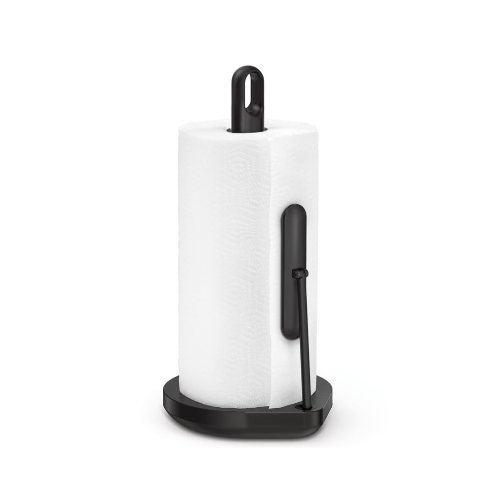 Simplehuman Tension Arm Paper Towel Holder, Black Stainless Steel