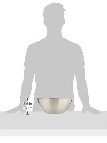Crestware 8-Quart Stainless Steel Professional Bow Mixing Bowl, Silver
