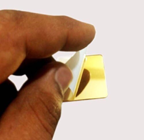 Chote Mote Seller - Shree Krishna with Stand Golden Stickers for Wall, Acrylic Mirror, Mirror, 3D, Wall Stickers for Room Hall H