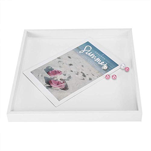 Multi-Purpose Desktop Storage Trays, Fruit Organizer Valet Tray For Cans Drinks Food Jewelry Cosmetics White