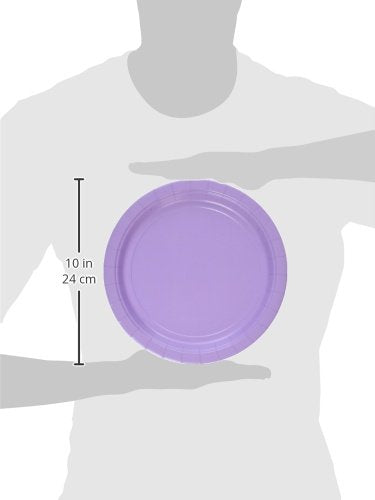 Lavender Round Paper Plates - 8.5 (50 Pc) - Sturdy & Eco-Friendly Party Essentials - Perfect For Celebrations & Events