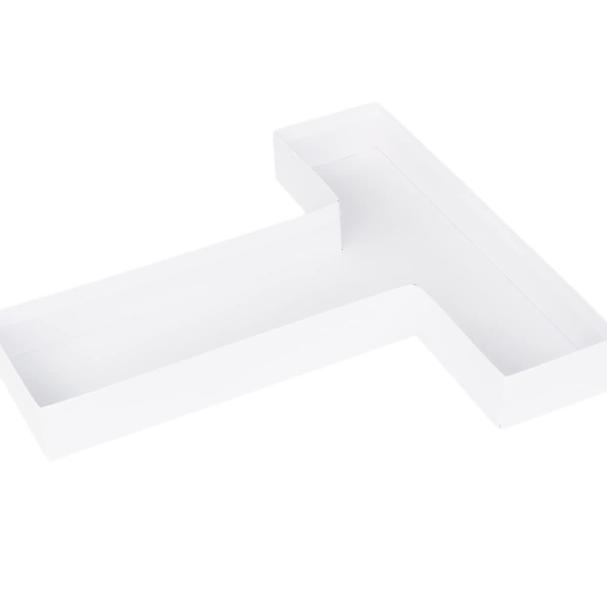 Wenpack 12'' Cardboard Letter Shaped Mache Decorative Strawberries Fillable Sweets Candy Box With Clear Lid (White, T)