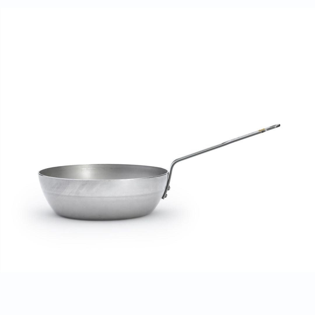 De Buyer MINERAL B Carbon Steel Fry Pan - 9.5” - Gray - PFAS/PFOA Free - Model 5614.24 - Ideal for Sauteing, Simmering