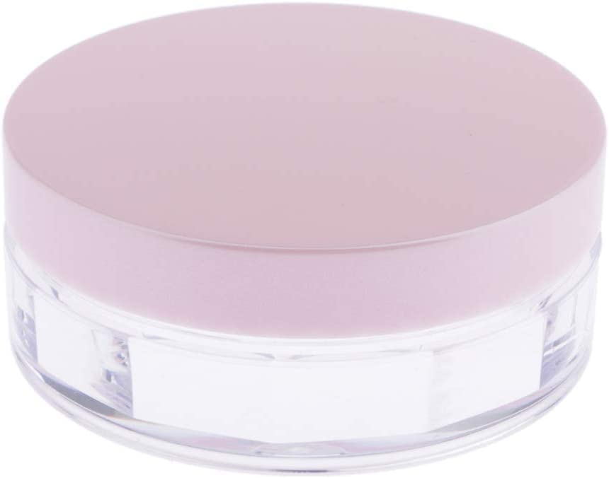 Akoak Capacity 10 Ml(0.33 Oz) No Leaks Empty Reusable Plastic Loose Powder Compact Container Diy Makeup Powder Case With Sponge
