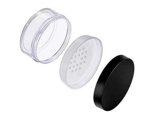 Lassum 2 Pieces 50 Ml Plastic Empty Powder Case, Portable Loose Powder Container With Sifter And Lids