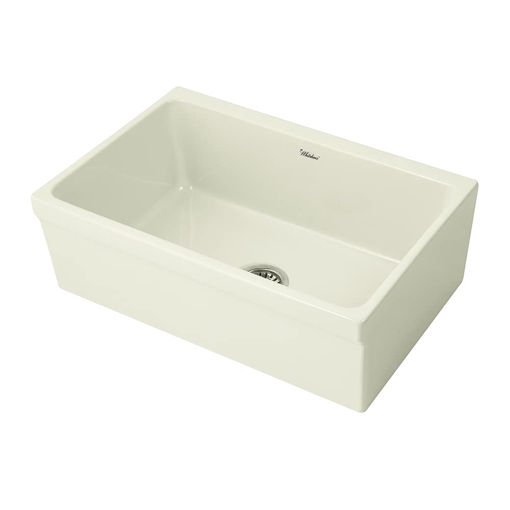 Whitehaus Collection Whq5530-Biscuit Glencove Kitchen, Fireclay, Front Apron Sink, Large, Biscuit