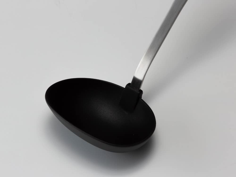 Snow Peak'S Nylon Ladle, Cs-214, Stainless Steel, Nylon, Bamboo, Made In Japan, Lifetime Product Guarantee, Cooking Utensil