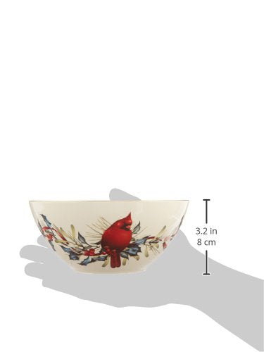 Lenox 7 Winter Greetings Bowl, Red & Green