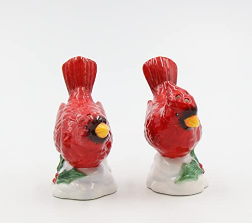Cosmos Gifts Cardinal Couple Salt And Pepper Set, 2-7/8-Inch, Red