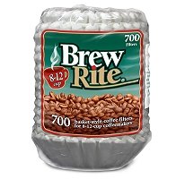 Brew Rite Coffee Filter-700 Ct, 8-12 Cups, White