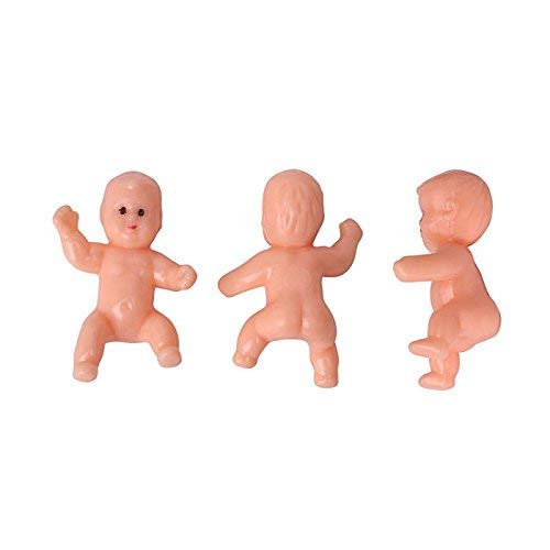 Juxingdazyf 1.2'' King Cake Babies Mini Plastic Babies For Baby Shower Ice Cube Game Party Favor Decorations, 30Pcs(Latin)