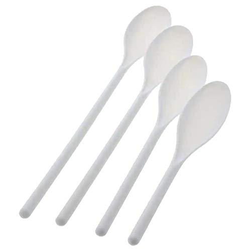 White Mixing Spoons 4 Pcs