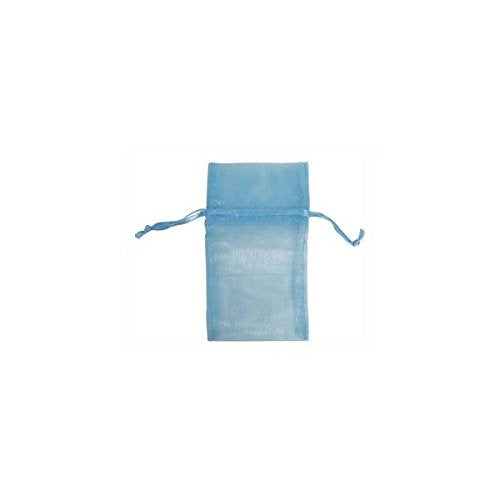 Organza Drawstring Pouch Bag 2.75 Inch X 3 Inch Baby Blue (12)