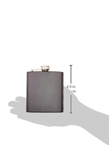 Top Shelf Flasks Pearlized Painted Hip Flask Assorted Colors, 6Oz, Black