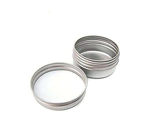 Ericotry Pack Of 12 Aluminum Tin Jars Round Pot Screw Cap Lid For Lip Balm Nail Art Cream Cosmetic Make Up Eye Shadow Powder Pot