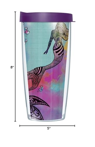 Mermaid 22 Oz Tumbler Mug With Lid
