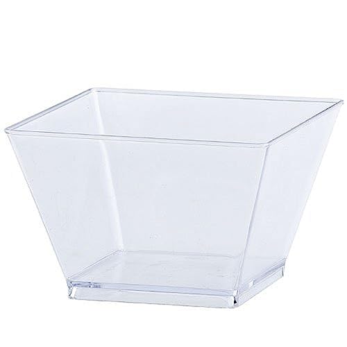 Lillian Tablesettings Plastic 8 Oz  Clear Rectangles Servingware  Pack Of 20 Party Bowls, Original Version