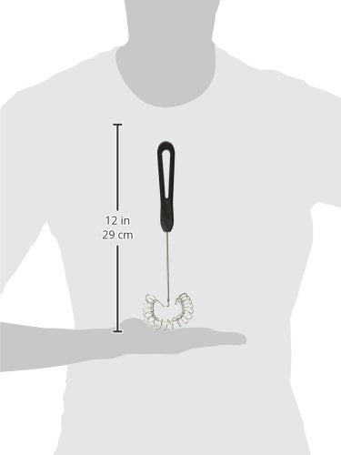 Linden Sweden Flat Wire Whisk - Unique Angled Head Design for Superior Performance - Versatile and Heat-Resistant  Great for Home or Professional Use - BPA-Free - Dishwasher-Safe  Black