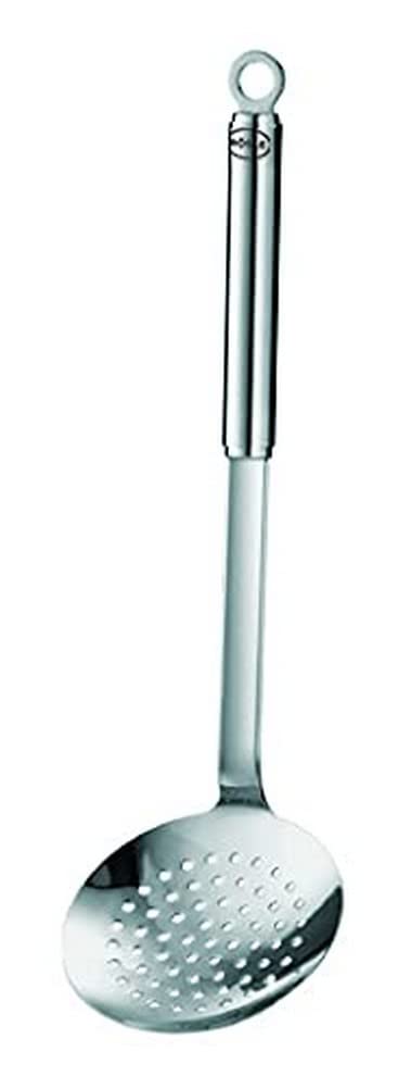 Rsle Stainless Steel Skimmer Ladle, Round Handle, 4.7-Inch Diameter,Silver