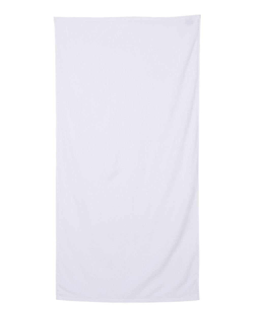 Q-Tees Velour Beach Towel - White  One Size