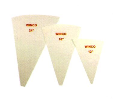 Winco Pastry Bag Cotton With Plastic Coating, 16-Inch, Medium, White