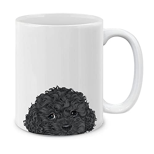 Mugbrew Black Toy Poodle Ceramic Coffee Mug Tea Cup, 11 Oz