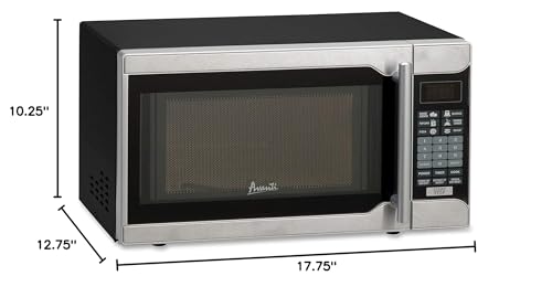Avanti Mo7103Sst Counter Top Microwave Oven 0.7 Cu. Ft. Black/Stainless Steel