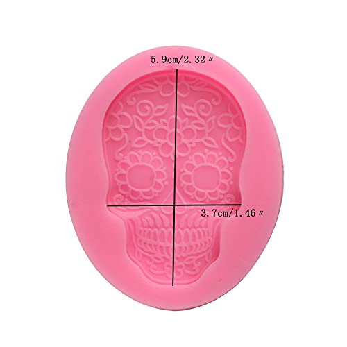 Cestony 4Pcs Halloween Skulls Silicone Molds , Chocolate Candy Fondant Mold Halloween Party For Sugar Craft Cake Decoration Ice