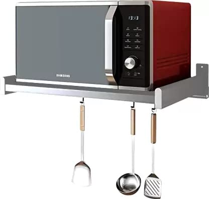 Milad Saifix Metal Microwave Oven Stand For Kitchen | Wall Mounted Dish Rack | Pot Racks | Storage Stand | Utensil Organiser | P