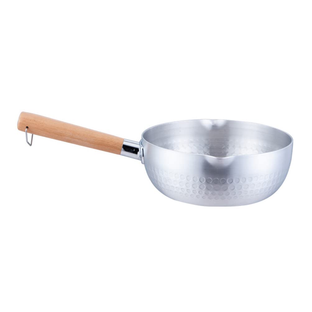 Hemoton Nonstick Saucepan Stainless Steel Yukihira Pan Small Sauce Pot Traditional Japanese Saucepan With Wooden Handle For Rame