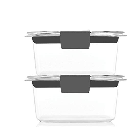 Brilliance Food Storage Container, Small, 1.3 Cup, Clear, Pack Of 2