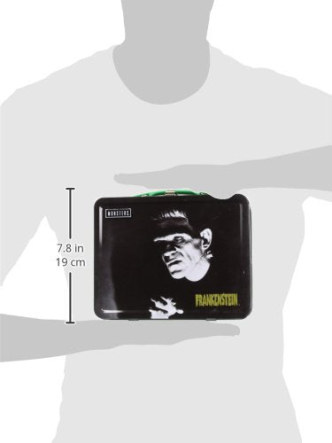 Factory Entertainment Retro Styled Lunch Box  Grey and Black  Metal