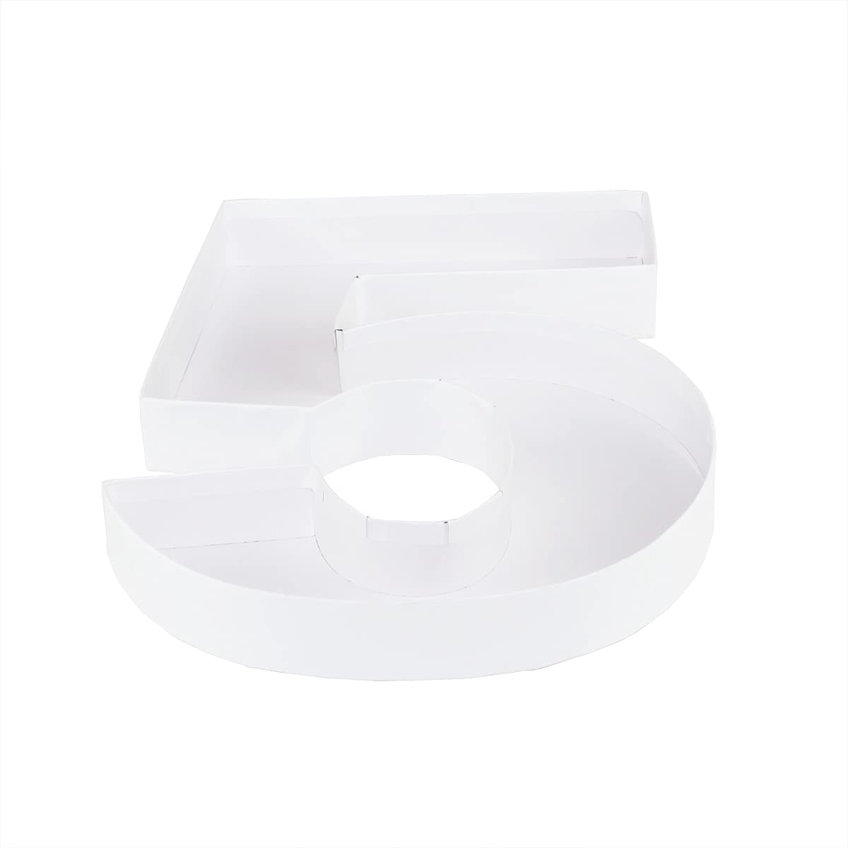 Wenpack 12'' Fillable Cardboard Number Shaped Gift Grazing Charcuterie Board Paper Container (5)